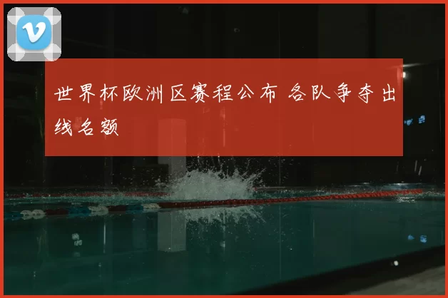 世界杯欧洲区赛程公布 各队争夺出线名额